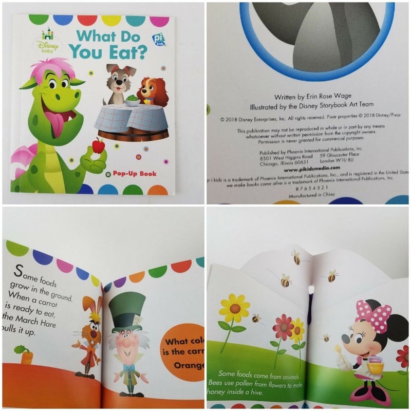 Disney Baby: Let's Read and Explore! 4 Pop-Up Books Book Bundle