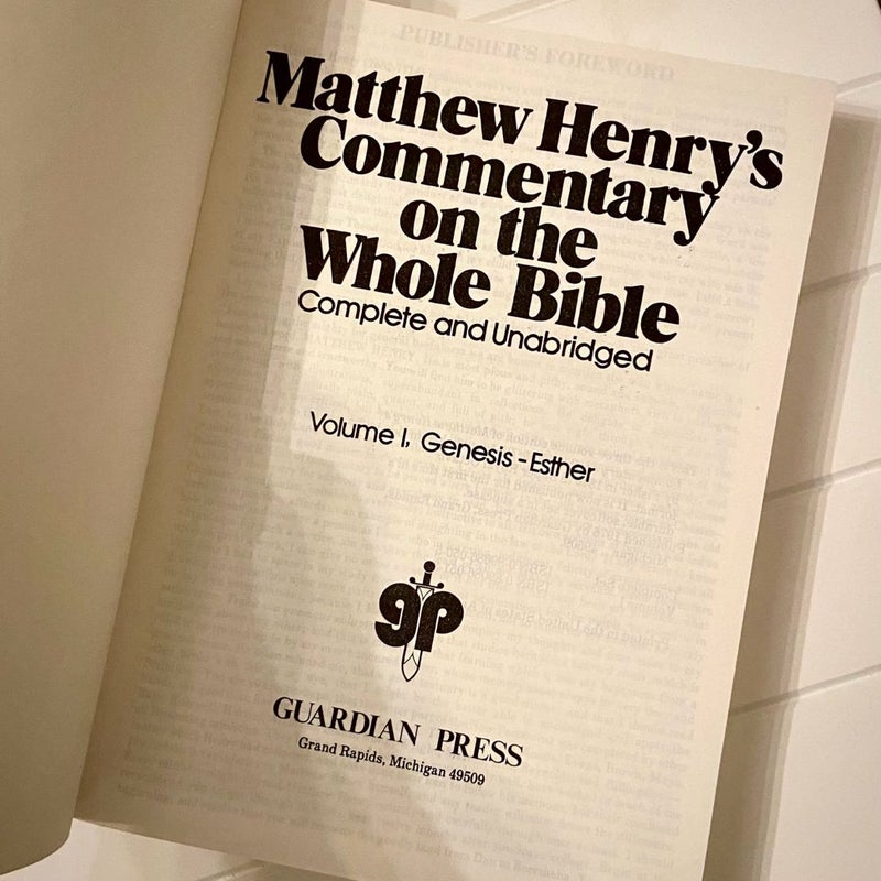 Matthew Henry’s Commentary on the Whole Bible