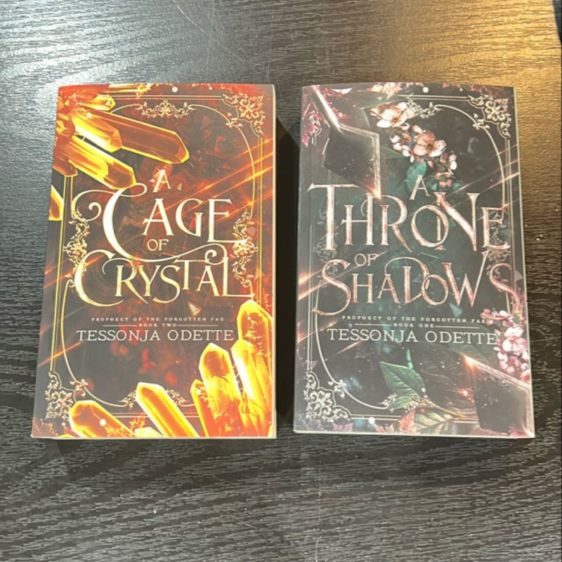 A Throne of Shadows & A Cage of Crystal BOTH SIGNED