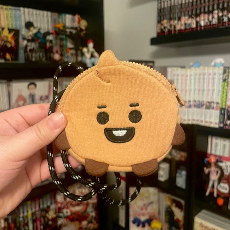 BT21 SHOOKY Baby Mini Necklace Pouch with zipper Coin Purse