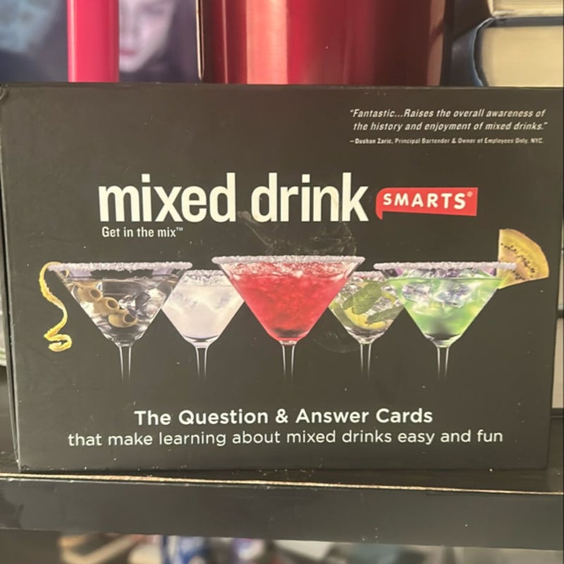 Mixed drink question and answer cards