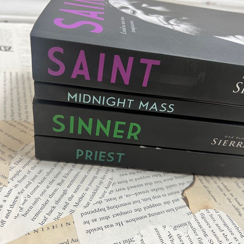 Priest Series by Sierra Simone paperback books indie edition Out of print covers