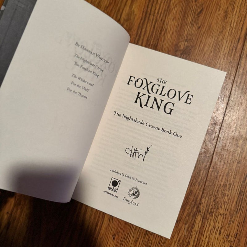 The foxglove king fairyloot signed 