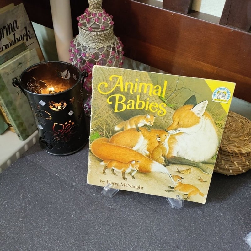 Animal babies vintage children's book 1977