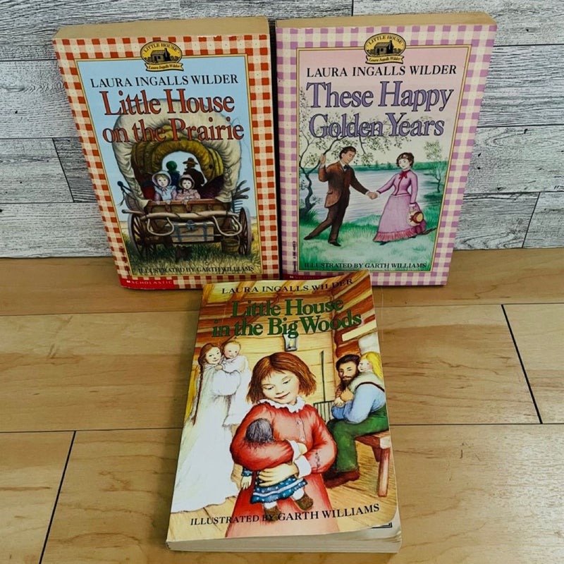 Little House Bundle-Lot of 3; Little House in the Big Woods, Little House on the Prarie, These Happy Golden Years