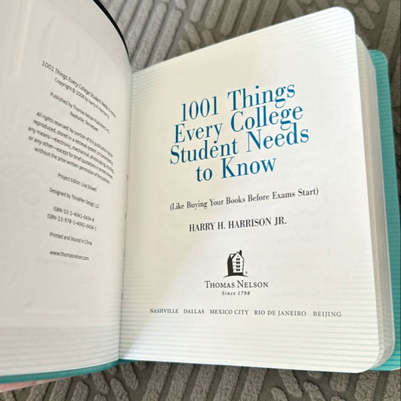 1001 Things Every College Student Needs to Know