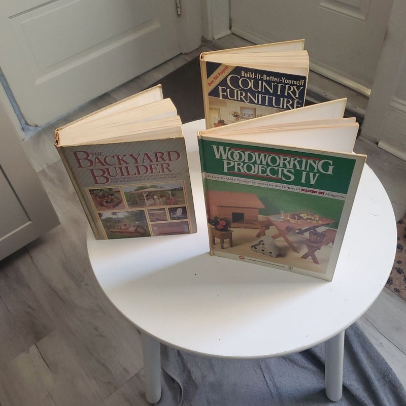 Wood Working Projects Book Lot Of 3