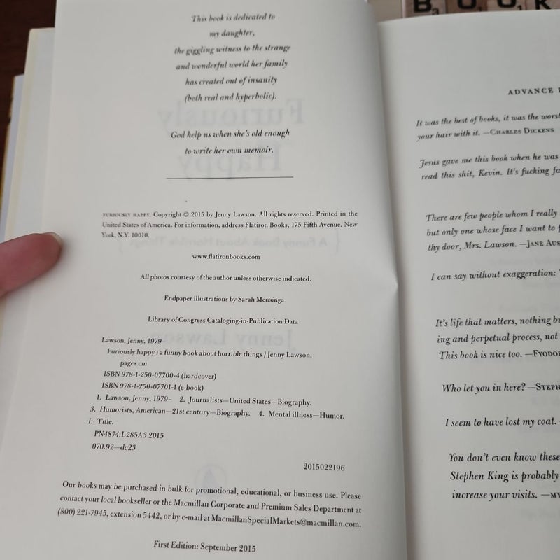 Furiously Happy *1st Edition*