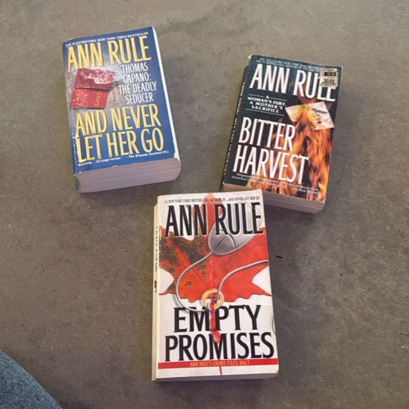 Anne Rule 3 book bundle