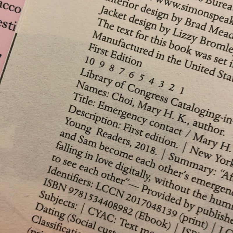 Emergency Contact (FIRST EDITION)
