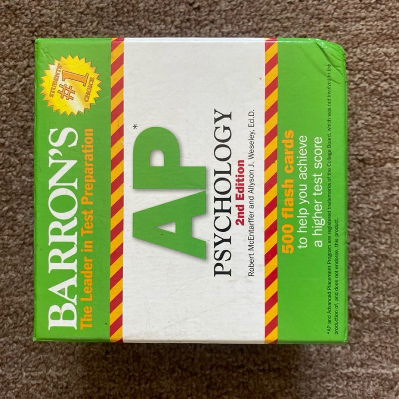 Barron's AP Psychology Flash Cards, 2nd Edition