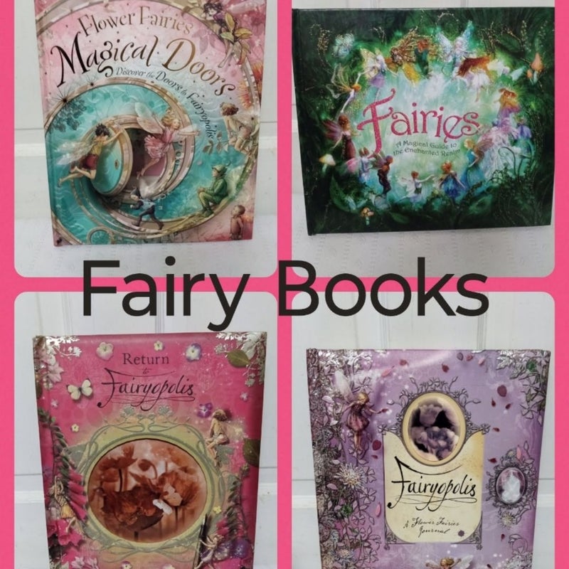 4 Fairies Fairytale Childrens Books with Pop-ups & Sound (1) Pull Outs Cards 