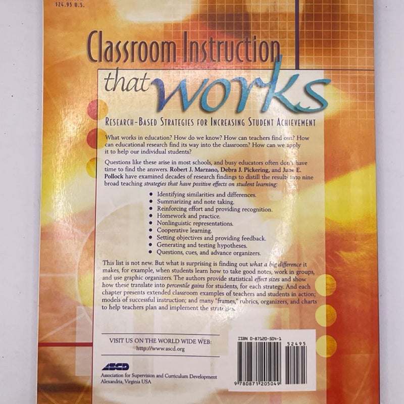 Classroom Instruction That Works