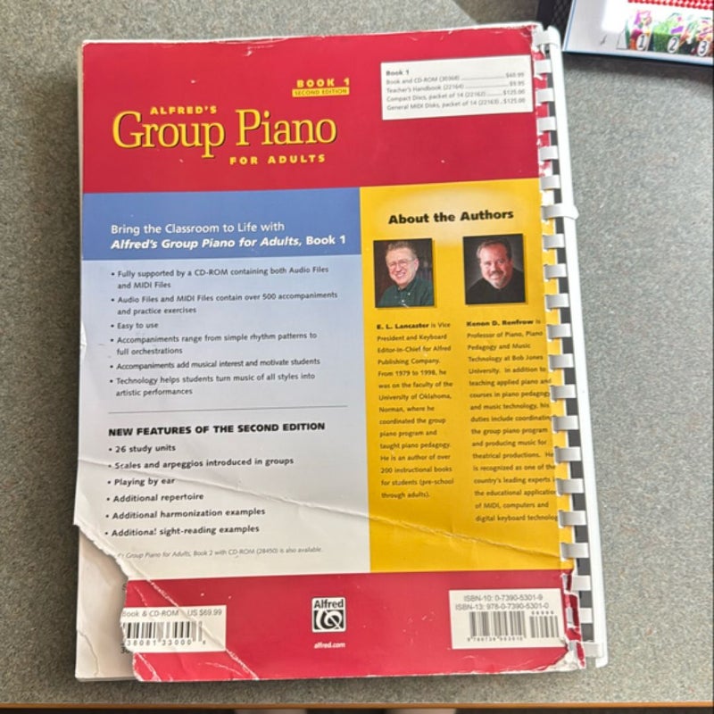 Alfred's Group Piano for Adults Student Book, Bk 1