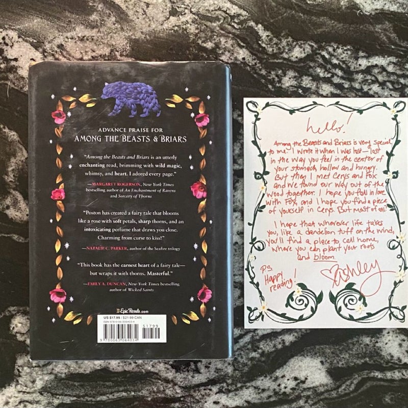 Owlcrate Special Edition Among the Beasts & Briars by Ashley Poston SIGNED