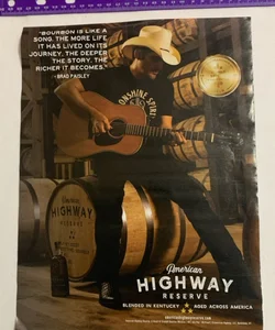 Brad Paisley “Playing Guitar”American Highway Reserve Magazine Ad