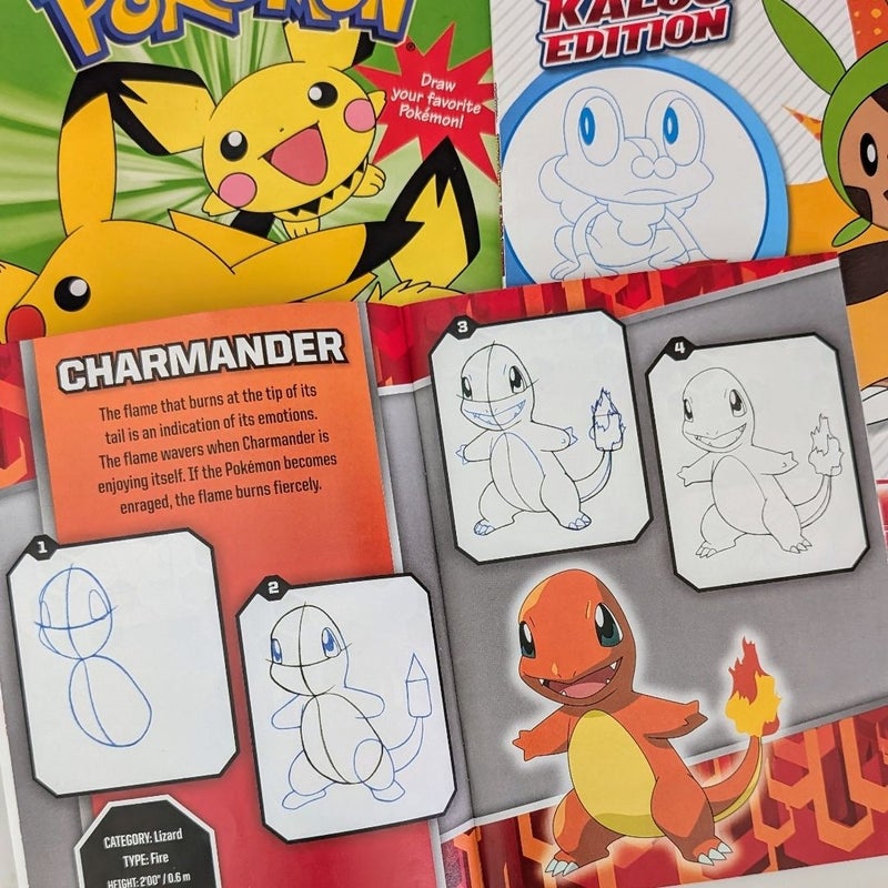 How to Draw Pokemon Set of 3 Books