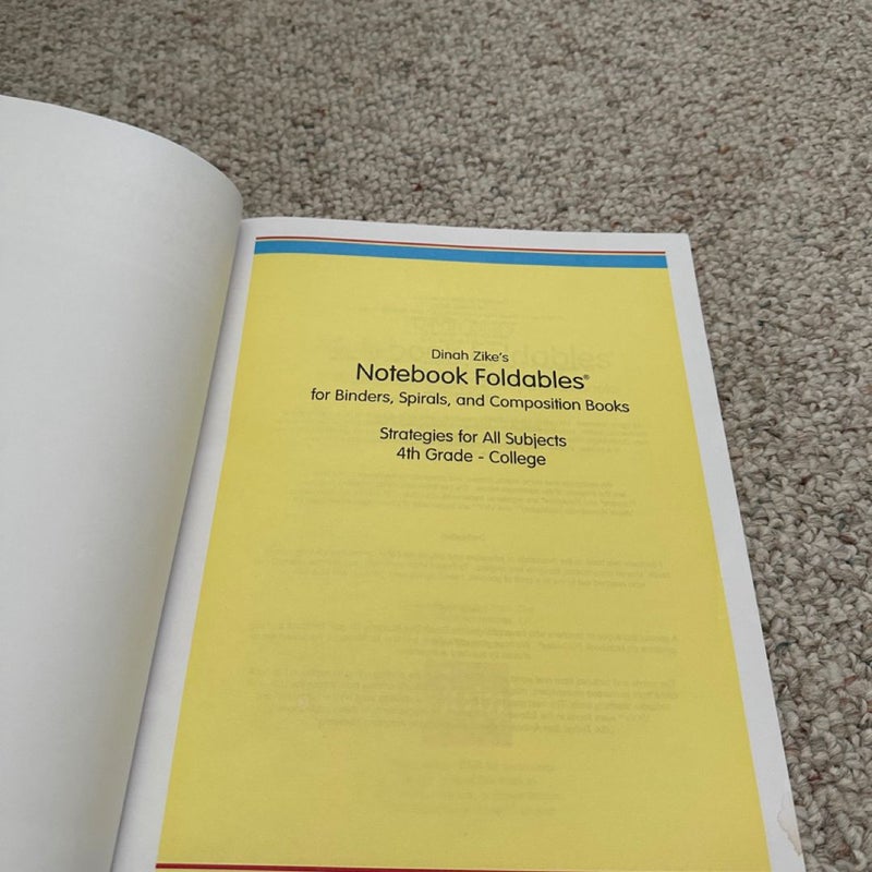 Notebook Foldables (for Spirals, Binders, and Composition Books) by ...