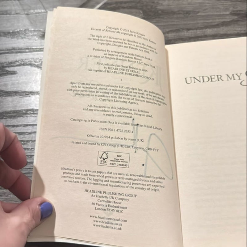 Under My Skin   SIGNED BY AUTHOR