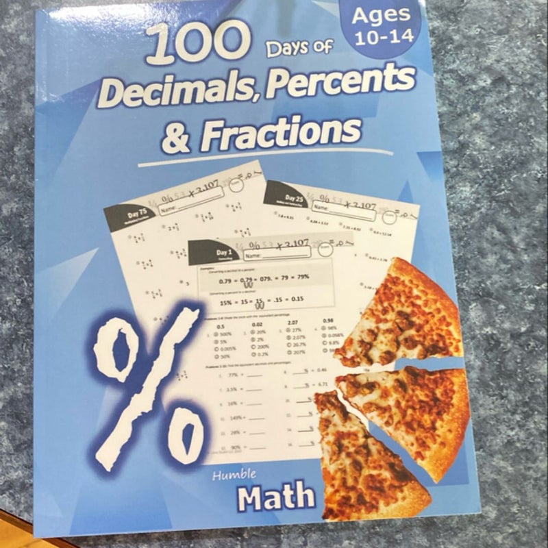 Humble Math - 100 Days of Decimals, Percents and Fractions