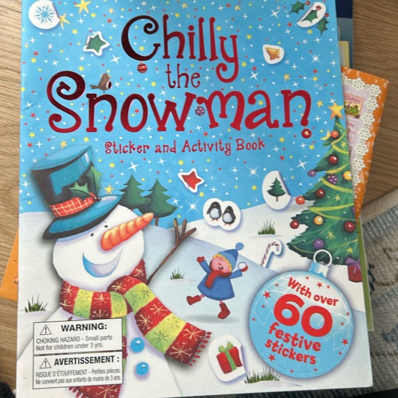 Chilly The Snowman Sticker And Activity Book ... Comes W/ Motion Activated Snowman Ornament