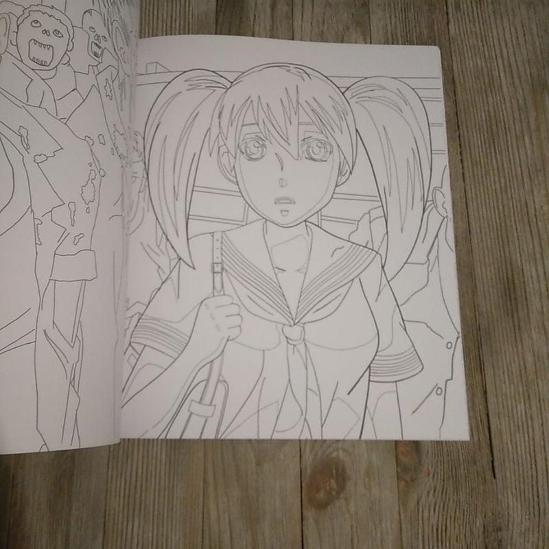 Zombie Manga Coloring Book