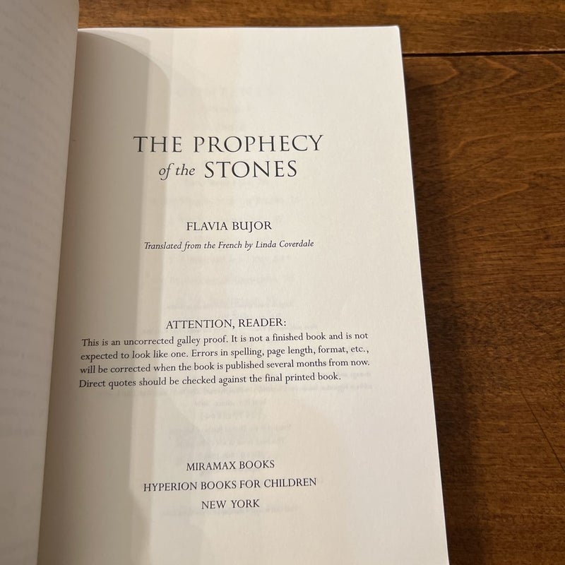 The Prophecy of the Stones