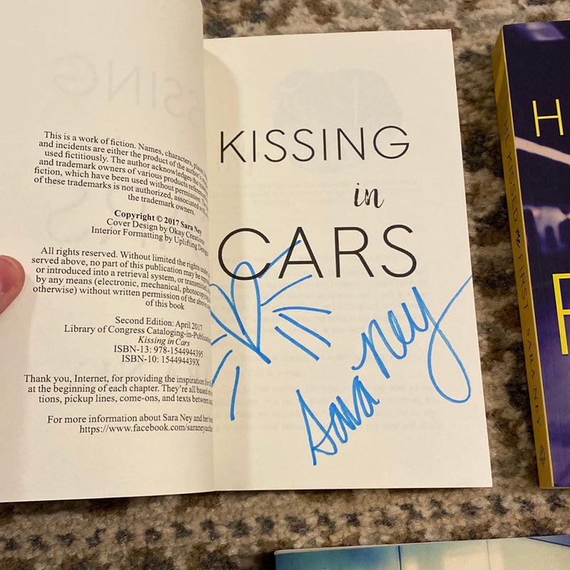 Kissing in Cars, He Kissed Me First, and A Kiss Like This (All Signed)