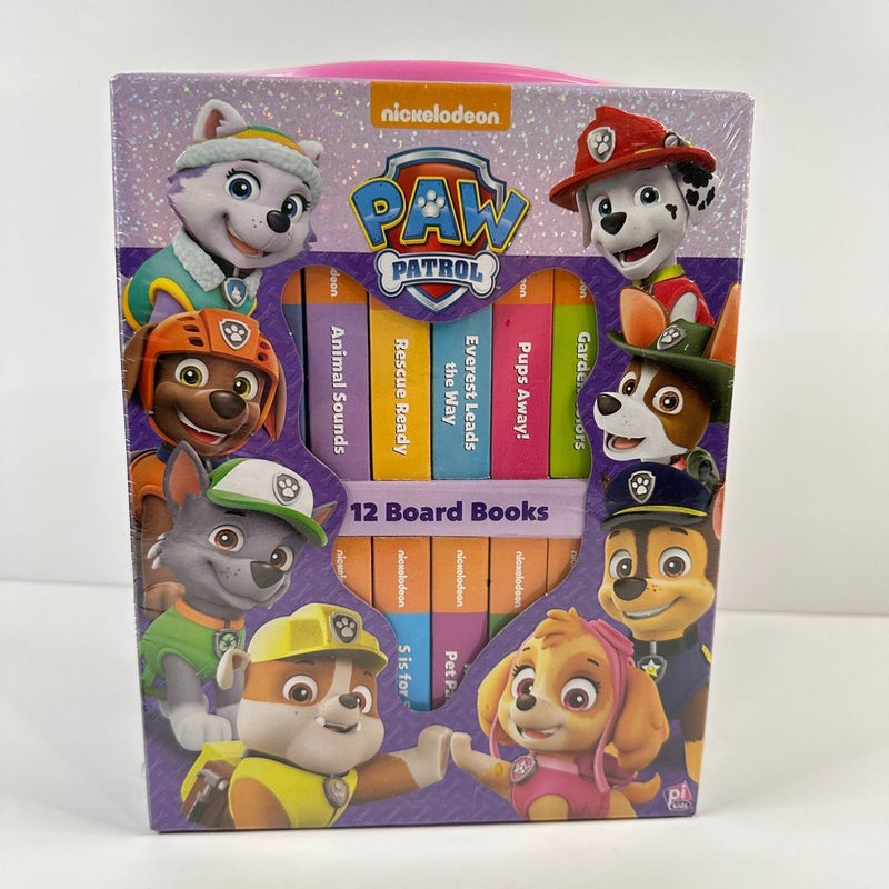 Paw Patrol Board Book Set, 12 Mini Board Books, NEW