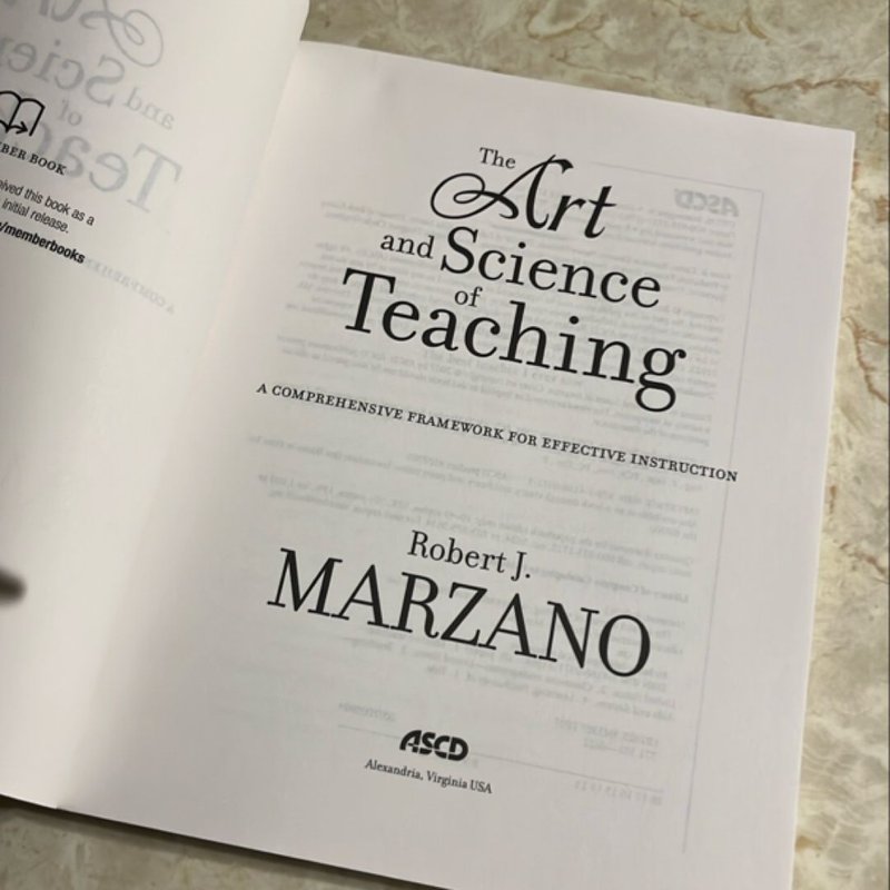 The Art and Science of Teaching by Robert J. Marzano, Paperback ...