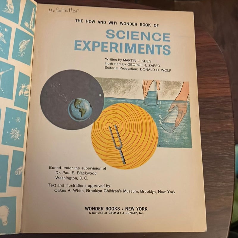 The How And Why Wonder Book of Science Experiments