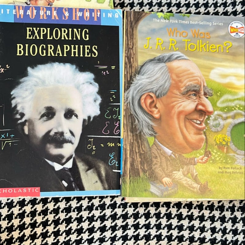 Biography bundle: Who Was J. R. R. Tolkien?, Exploring Biographies, Magic Tree House Leonardo da Vinci, Give me a Sign, Helen Keller!