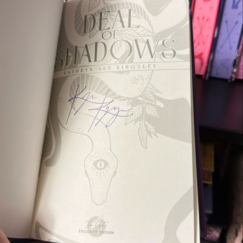 Deal of Shadows signed Fae Crate editions books 1-2