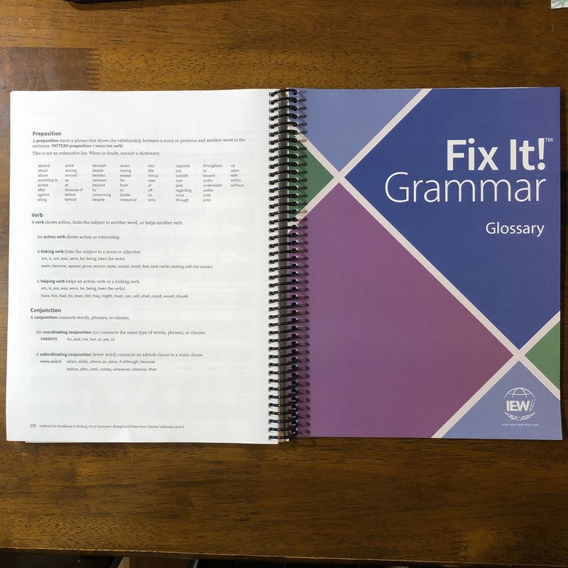 Fix It! Grammar Mowgli and Shere Khan Teacher’s Manual
