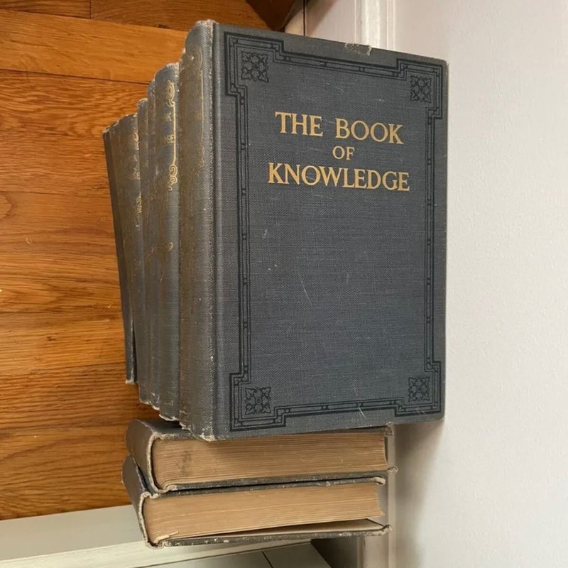 Antique 1912 The Book Of  Knowledge Children’s Encyclopedia 10 Volume Set 1-8