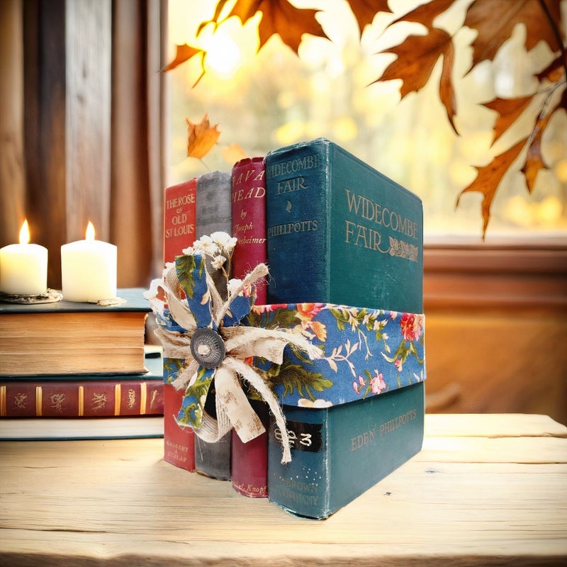 Antique Books Over 100 Years Old -Mystery & Drama Bundle - Perfect for Farmhouse, Dark Academia, Rustic Decor or Book Lover Gift
