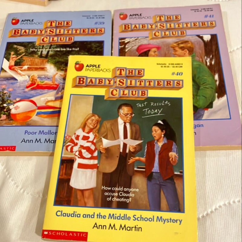 The Babysitters Club books #39 - #41