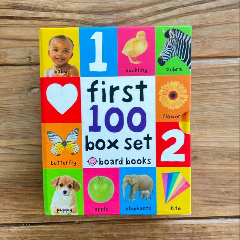 First 100 Board Book Box Set (3 Books)