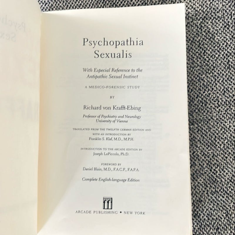 Psychopathia Sexualis (English)