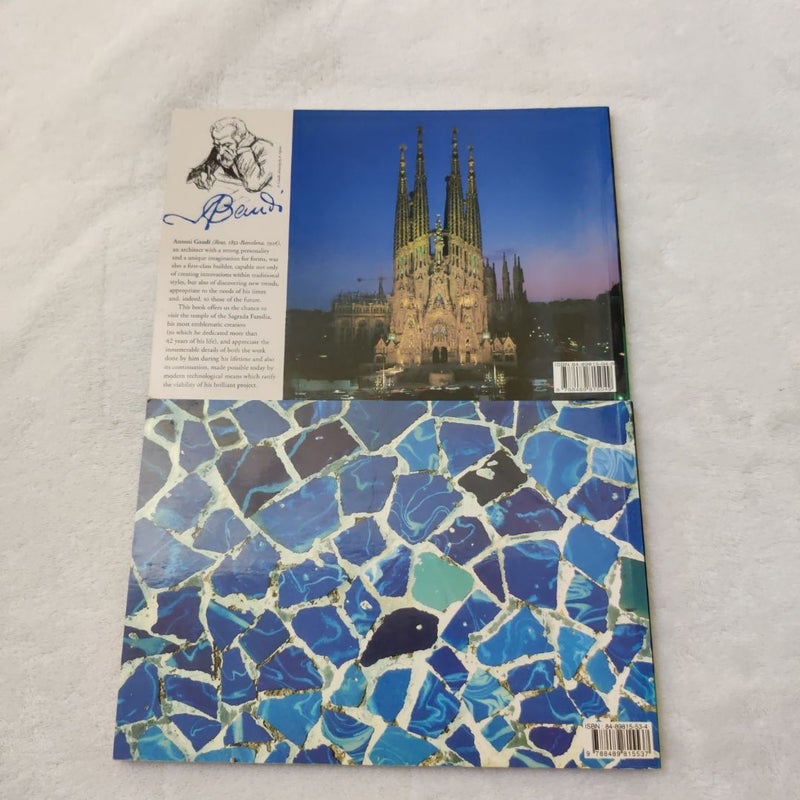 Two book guides on Antoni Gaudi's Sagrada Famila & Park Guell