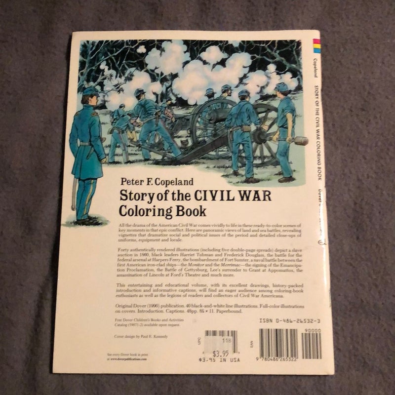 Story of the Civil War Coloring Book