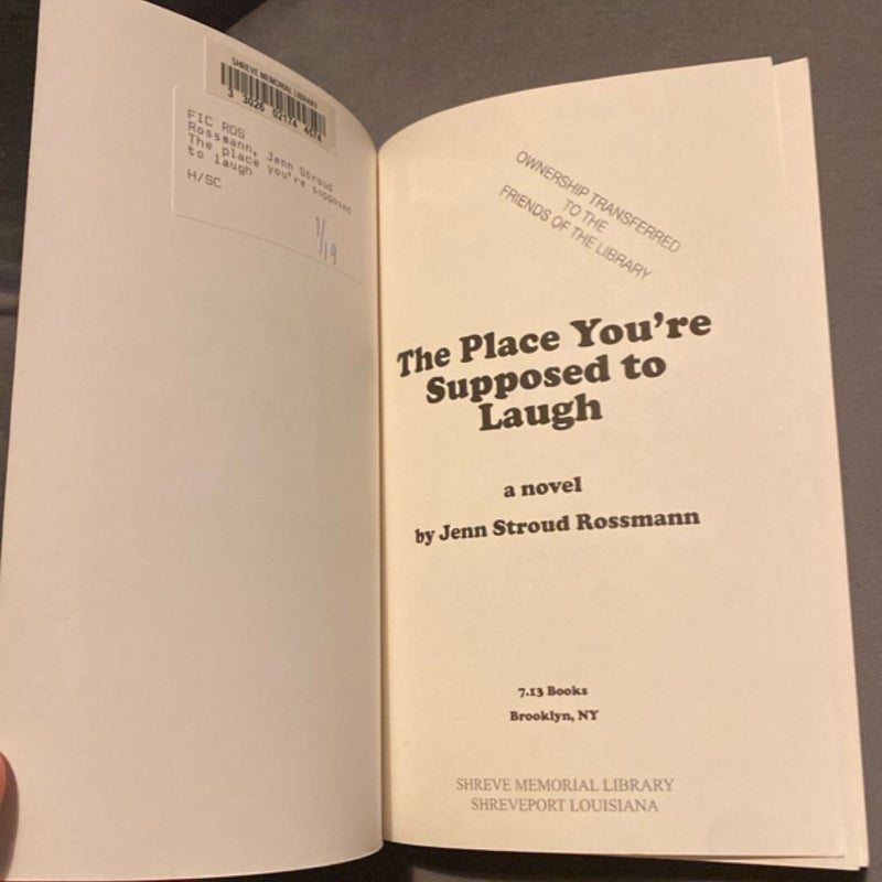 The Place You're Supposed to Laugh