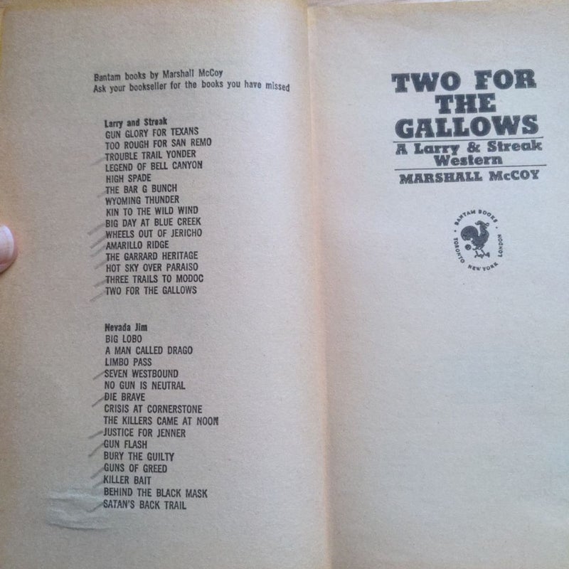 Two for the Gallows: A Larry & Streak Western 