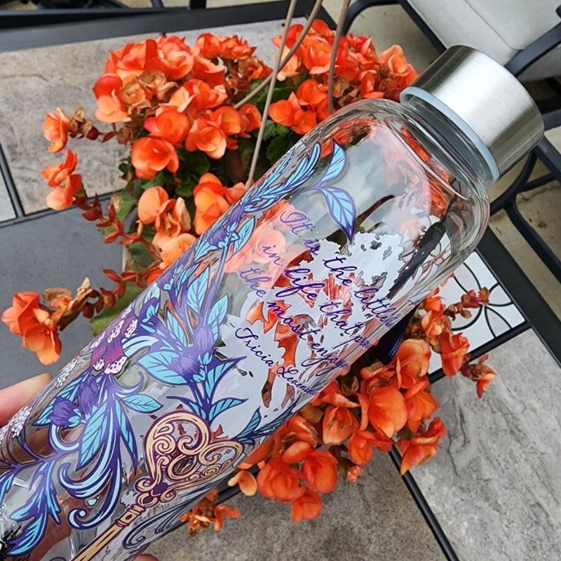 Fairyloot water bottle, and scrunchie