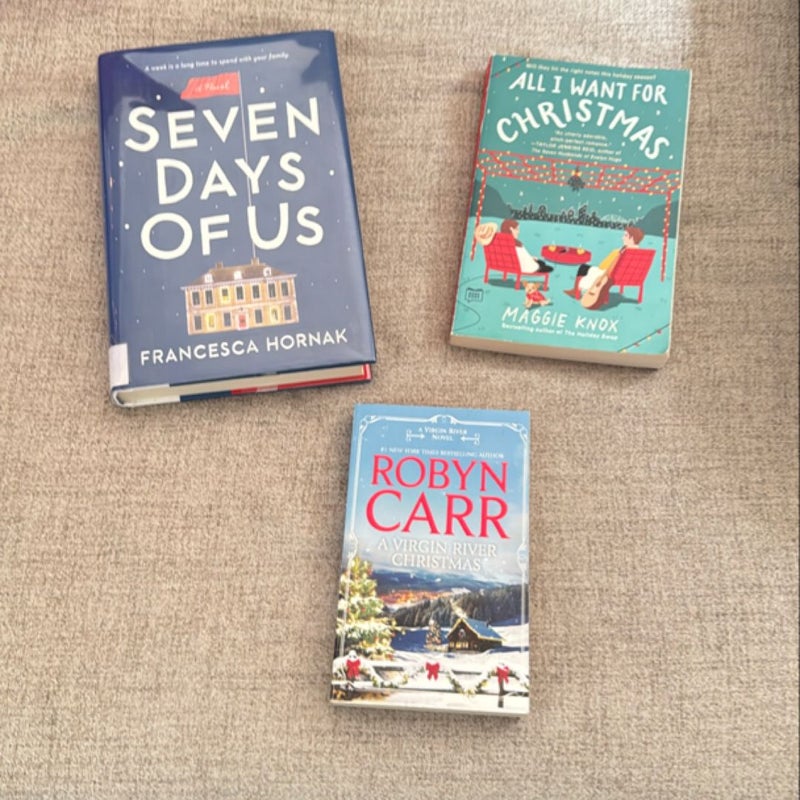 Christmas Bundle (All I Want for Christmas, A Virgin River Christmas, Seven Days of Us)