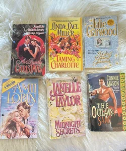 Lot of 6 Vintage romance novels 