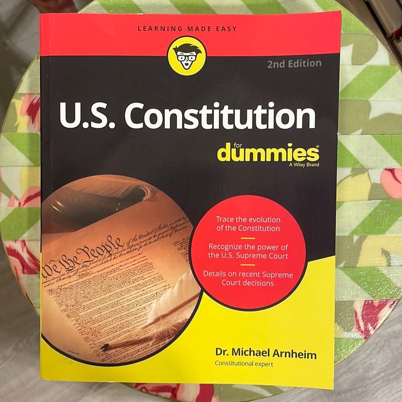 U. S. Constitution for Dummies by Michael Arnheim, Paperback Pangobooks
