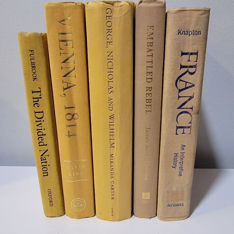 Yellow hardback book decor bundle