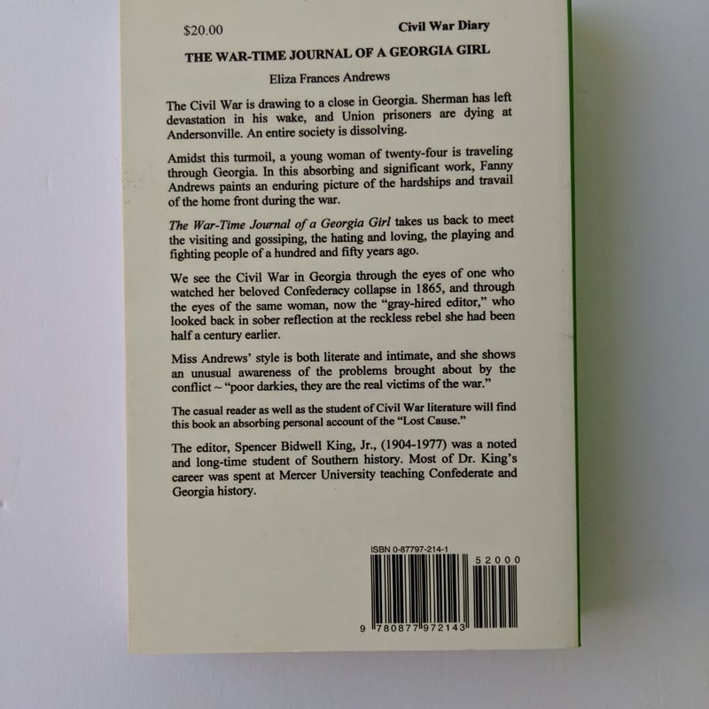 The War-Time Journal of a Georgia Girl, 1864-1865