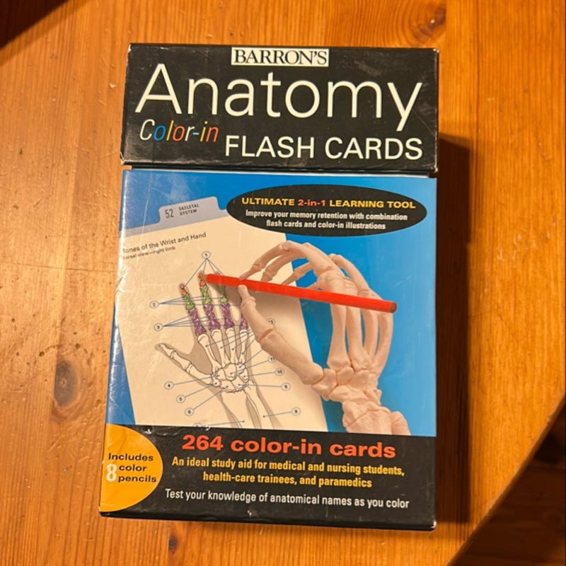 Anatomy Color-in Flash Cards